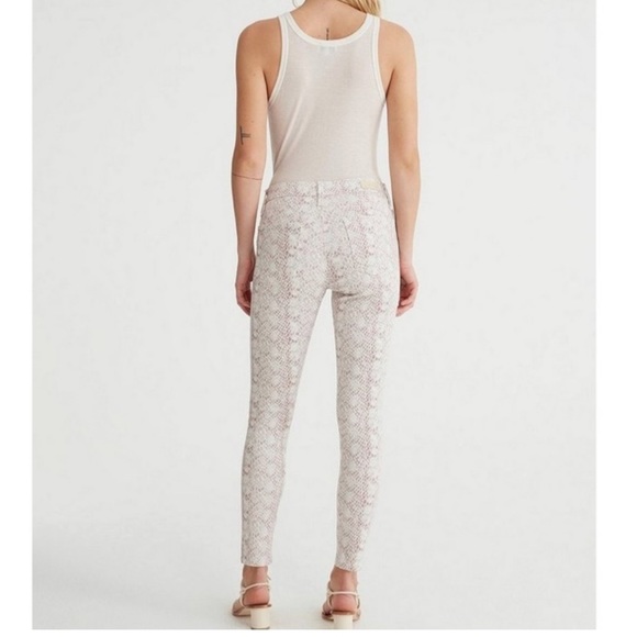 AG Jeans | The Prima ankle skinny python jeans White Snake Print - Picture 3 of 14